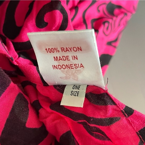 TikiTurtle Pink and Black Patterned Halter Dress - Picture 7 of 8